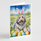 Bergamasco Sheepdog Easter Egg Hunt Greeting Cards Pack of 8