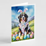 Bernese Mountain Dog Easter Egg Hunt Greeting Cards Pack of 8