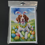 Brittany Spaniel Easter Egg Hunt Greeting Cards Pack of 8