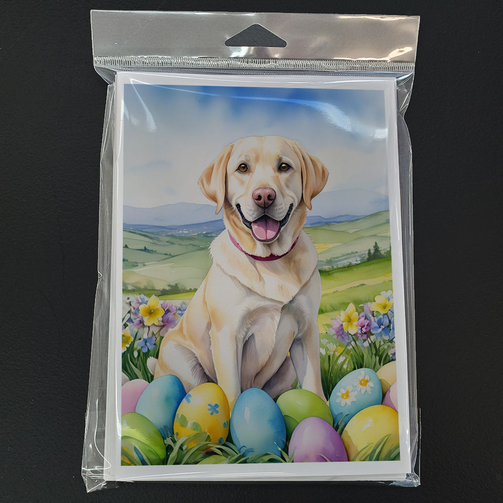 Yellow Labrador Retriever Easter Egg Hunt Greeting Cards Pack of 8