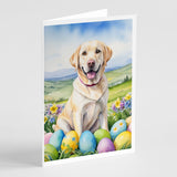 Yellow Labrador Retriever Easter Egg Hunt Greeting Cards Pack of 8