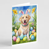 Yellow Labrador Retriever Easter Egg Hunt Greeting Cards Pack of 8