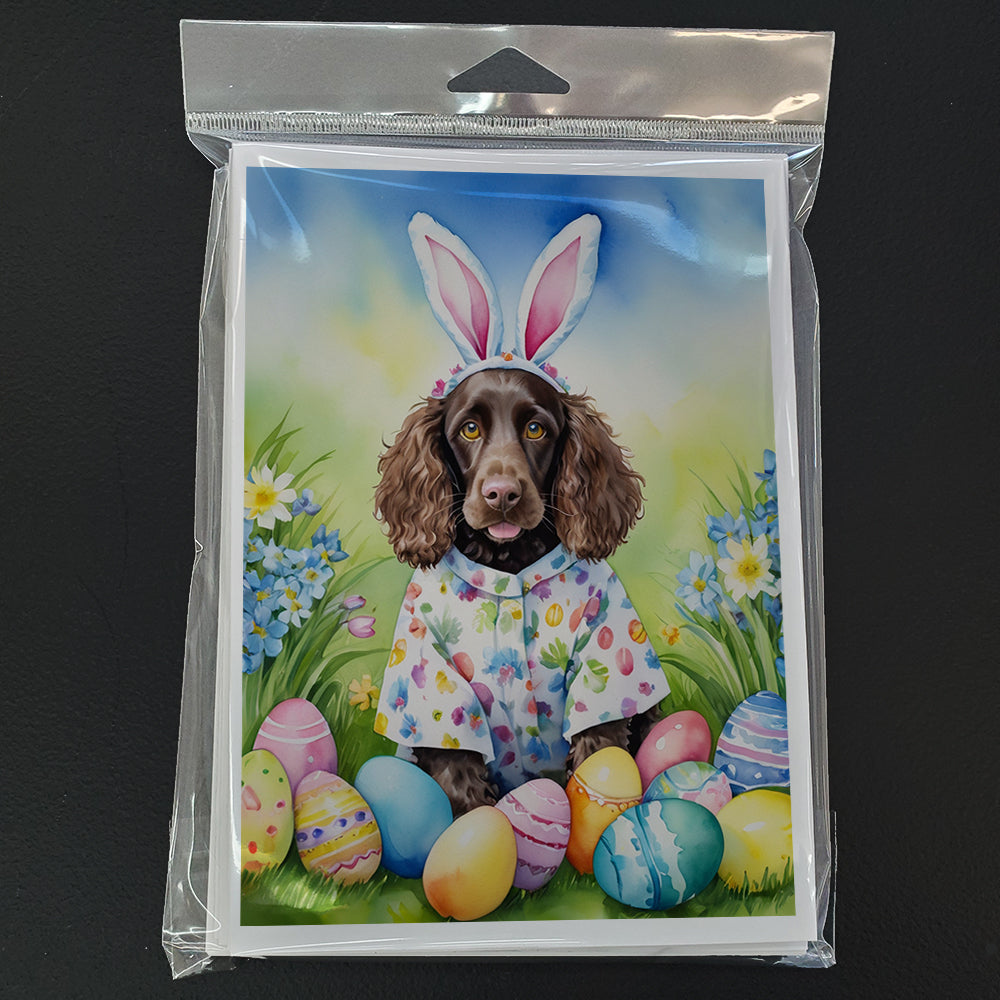 Water Spaniel Easter Egg Hunt Greeting Cards Pack of 8