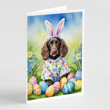 Water Spaniel Easter Egg Hunt Greeting Cards Pack of 8