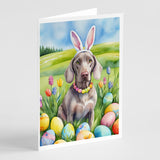 Weimaraner Easter Egg Hunt Greeting Cards Pack of 8