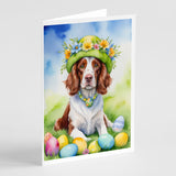 Welsh Springer Spaniel Easter Egg Hunt Greeting Cards Pack of 8