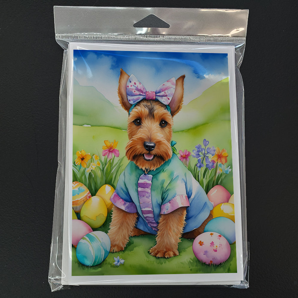 Welsh Terrier Easter Egg Hunt Greeting Cards Pack of 8