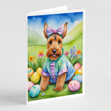 Welsh Terrier Easter Egg Hunt Greeting Cards Pack of 8