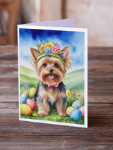 Yorkshire Terrier Easter Egg Hunt Greeting Cards Pack of 8