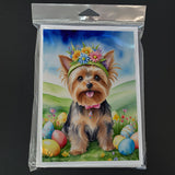 Yorkshire Terrier Easter Egg Hunt Greeting Cards Pack of 8