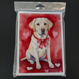 Yellow Labrador Retriever My Valentine Greeting Cards Pack of 8