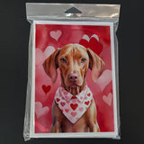 Vizsla My Valentine Greeting Cards Pack of 8