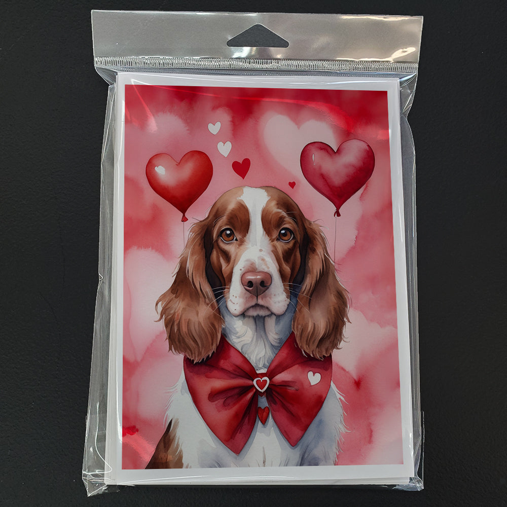 Welsh Springer Spaniel My Valentine Greeting Cards Pack of 8