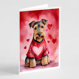 Welsh Terrier My Valentine Greeting Cards Pack of 8