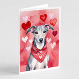 Whippet My Valentine Greeting Cards Pack of 8