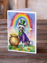 Chinese Crested St Patrick's Day Greeting Cards Pack of 8