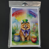 Chow Chow St Patrick's Day Greeting Cards Pack of 8