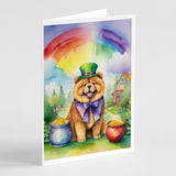 Chow Chow St Patrick's Day Greeting Cards Pack of 8