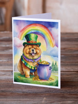 Chow Chow St Patrick's Day Greeting Cards Pack of 8