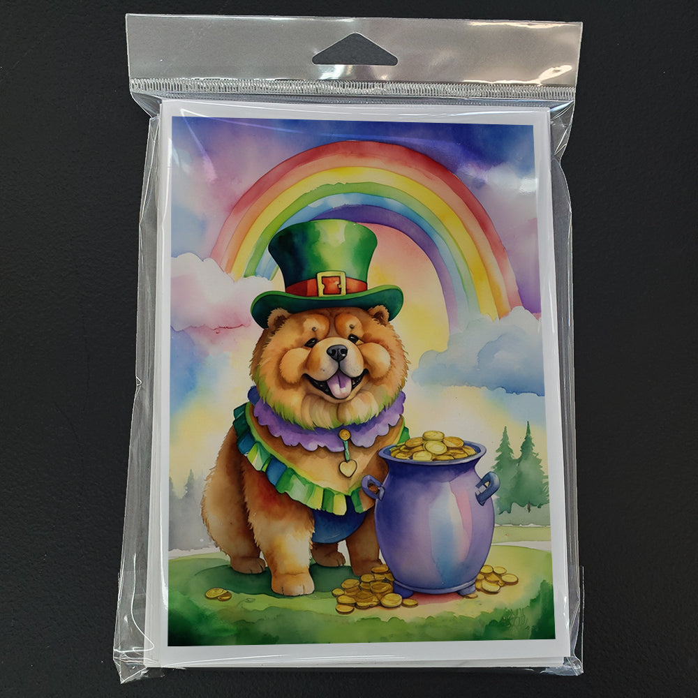 Chow Chow St Patrick's Day Greeting Cards Pack of 8