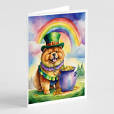 Chow Chow St Patrick's Day Greeting Cards Pack of 8