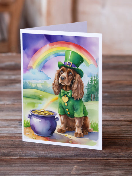 Cocker Spaniel St Patrick's Day Greeting Cards Pack of 8