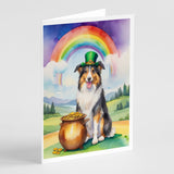 Collie St Patrick's Day Greeting Cards Pack of 8