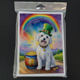 Coton de Tulear St Patrick's Day Greeting Cards Pack of 8