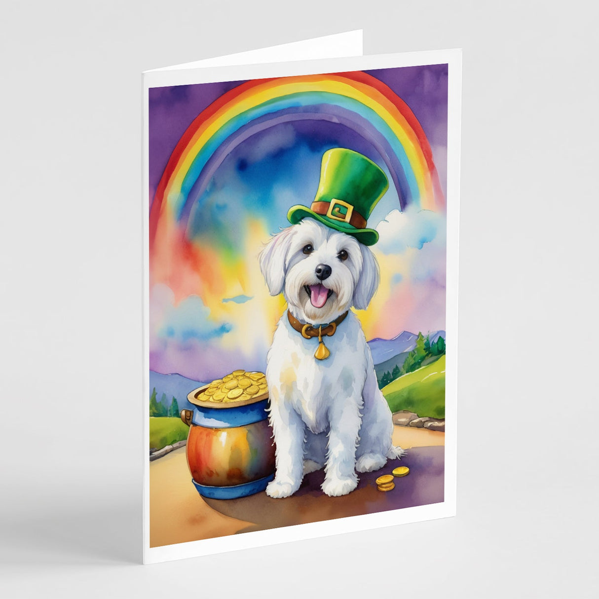 Coton de Tulear St Patrick's Day Greeting Cards Pack of 8