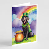 Curly-Coated Retriever St Patrick's Day Greeting Cards Pack of 8