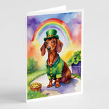 Dachshund St Patrick's Day Greeting Cards Pack of 8