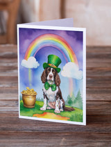 English Springer Spaniel St Patrick's Day Greeting Cards Pack of 8