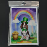 English Springer Spaniel St Patrick's Day Greeting Cards Pack of 8