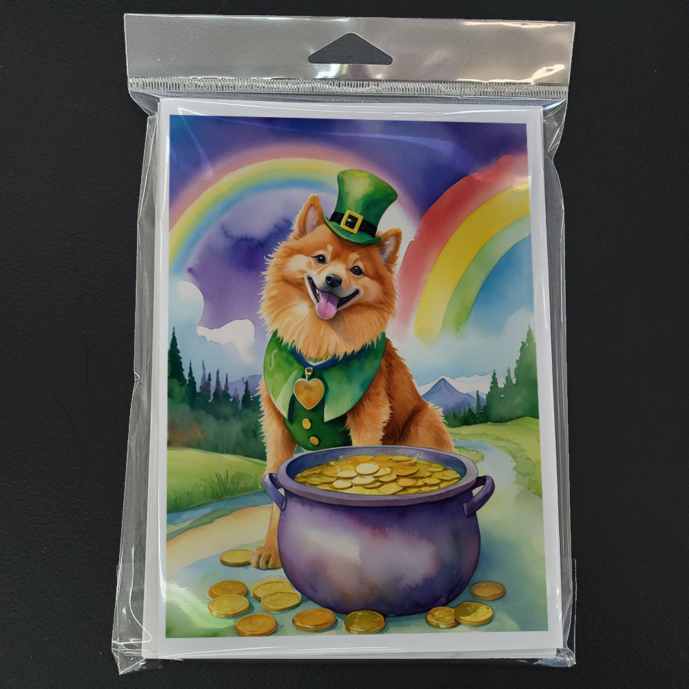 Finnish Spitz St Patrick's Day Greeting Cards Pack of 8