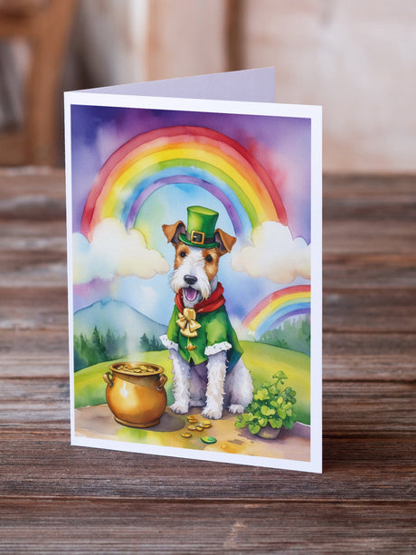 Fox Terrier St Patrick's Day Greeting Cards Pack of 8