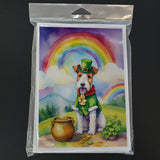 Fox Terrier St Patrick's Day Greeting Cards Pack of 8