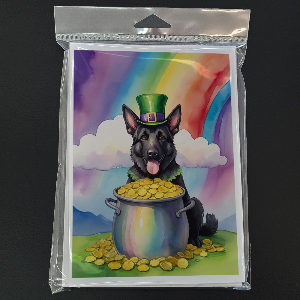 German Shepherd St Patrick's Day Greeting Cards Pack of 8