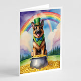 German Shepherd St Patrick's Day Greeting Cards Pack of 8