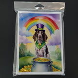 German Shorthaired Pointer St Patrick's Day Greeting Cards Pack of 8