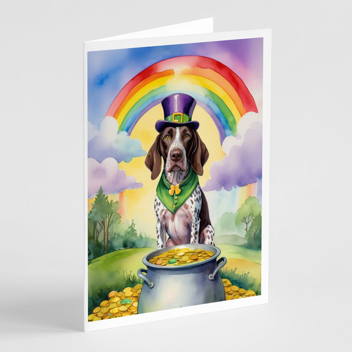 German Shorthaired Pointer St Patrick's Day Greeting Cards Pack of 8