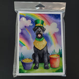 Giant Schnauzer St Patrick's Day Greeting Cards Pack of 8