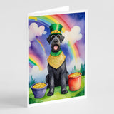 Giant Schnauzer St Patrick's Day Greeting Cards Pack of 8