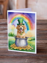 Golden Retriever St Patrick's Day Greeting Cards Pack of 8