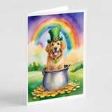 Golden Retriever St Patrick's Day Greeting Cards Pack of 8