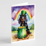 Gordon Setter St Patrick's Day Greeting Cards Pack of 8