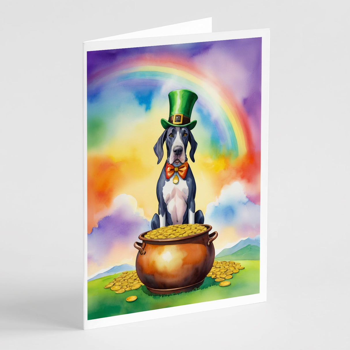 Great Dane St Patrick's Day Greeting Cards Pack of 8