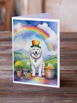 Great Pyrenees St Patrick's Day Greeting Cards Pack of 8