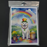 Great Pyrenees St Patrick's Day Greeting Cards Pack of 8