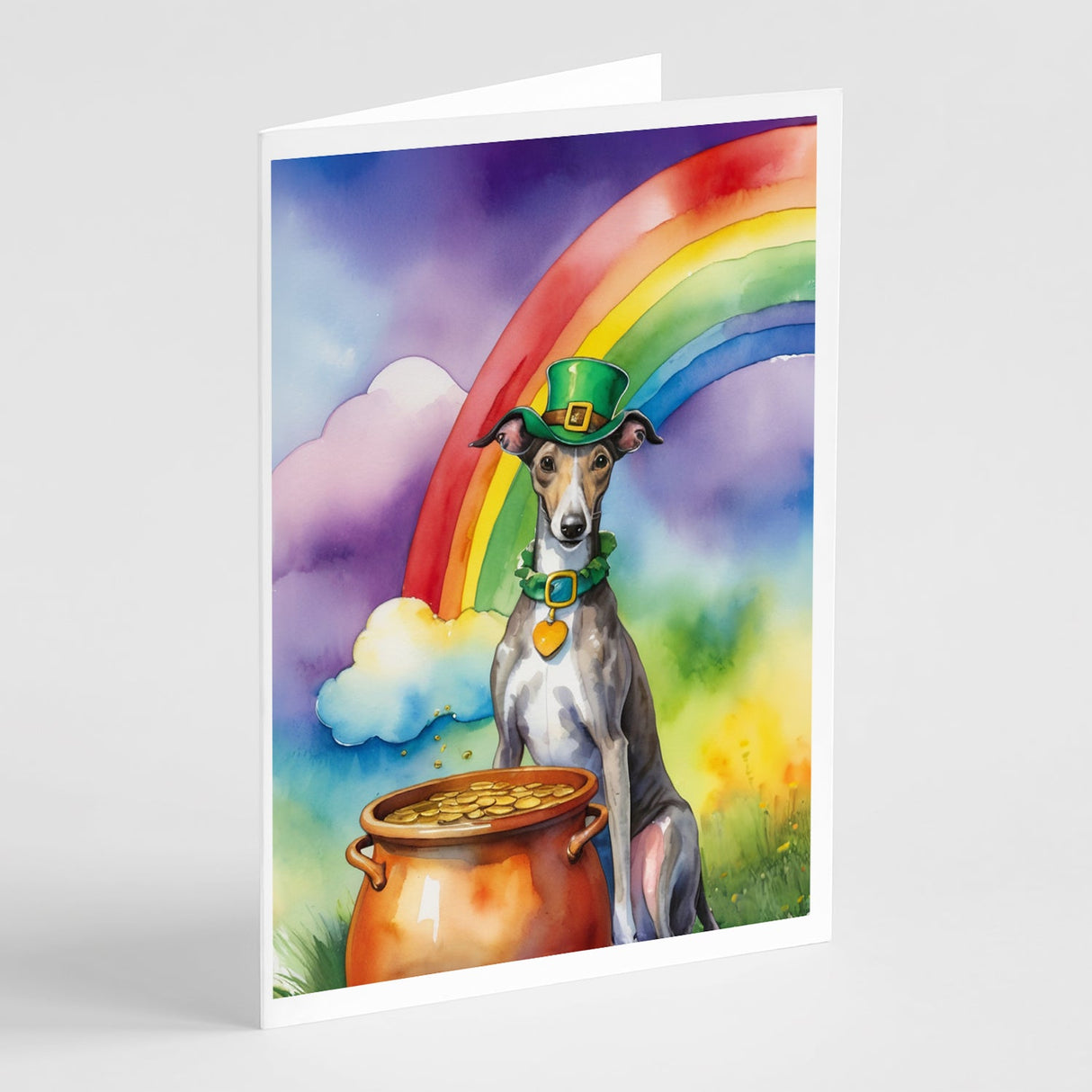 Greyhound St Patrick's Day Greeting Cards Pack of 8