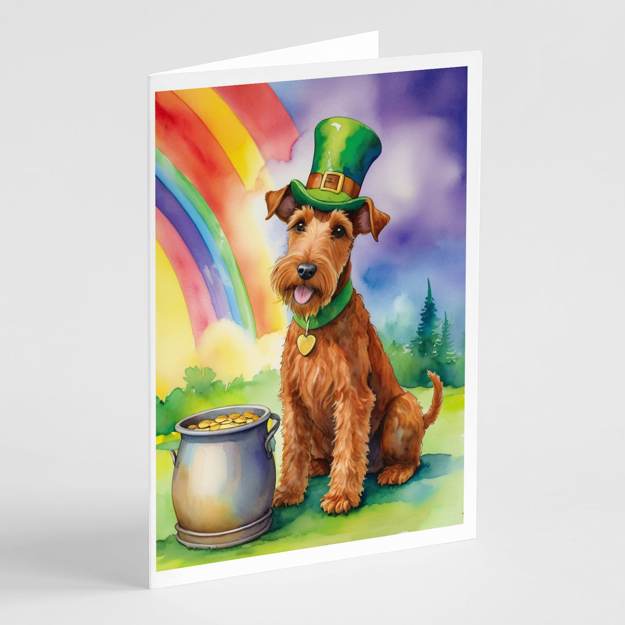 Irish Terrier St Patrick's Day Greeting Cards Pack of 8